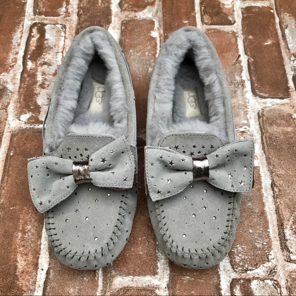 UGG Dakota Stargirl Grey Moccasins Slippers - Picture 3 of 8